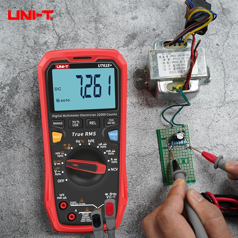 Digital Multimeter UNI-T UT61B UT61D UT61E Plus Multimeter Analog Digital Electrical Tester 22000 Counts Ammeter Voltmeter Professional