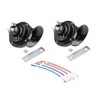 

2Pcs 12V Snail Horn Air Horn for Car Boat Motorbike Van Truck Electric Pump Air Super Loud Horn
