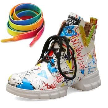 

Women's brand new Winter big Size 43 comfortable shoelaces Women Ankle Boots Fashion Shoes Woman Casual Boots Female sneakers