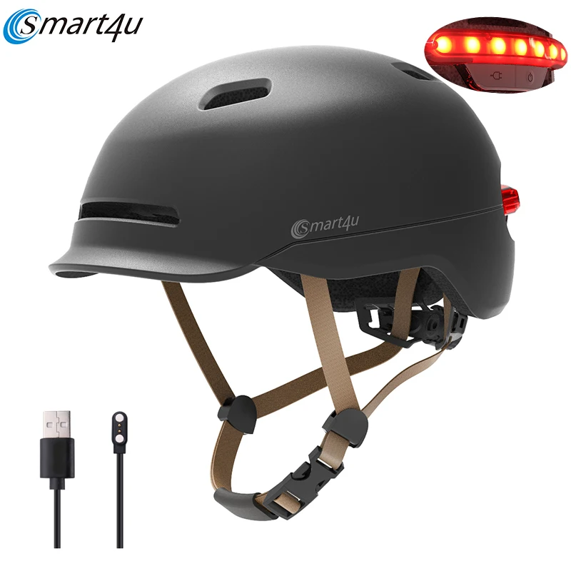Smart4u горный велосипед фотоэлектрический светодиодный умный шлем с вспышкой