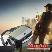 Двухцветная квадратная рыболовная сумка большой емкости, регулируемая наружная Наплечная Сумка, уличная развлекательная Рыболовная Сумка