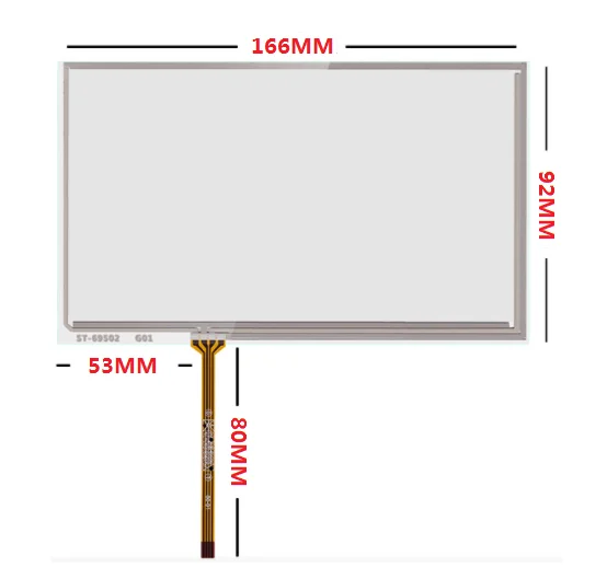 

Compatible replacement New 7 inch 4lines resistance touch screen panel TouchSensor 166*92 mm for JVC-KW-AVX900 JVC KW AVX900