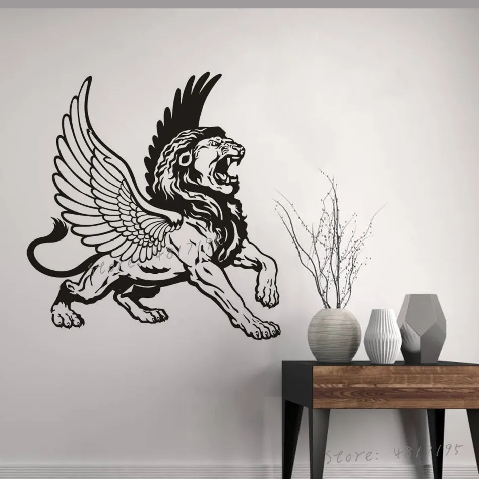 Wall Sticker Mural Decal Vinyl Decor Griffin Mythical Creature Beast Lion Wings Wall Sticker Mural Decal Vinyl Decor Griffin Mythical Creature Beast Lion Wings