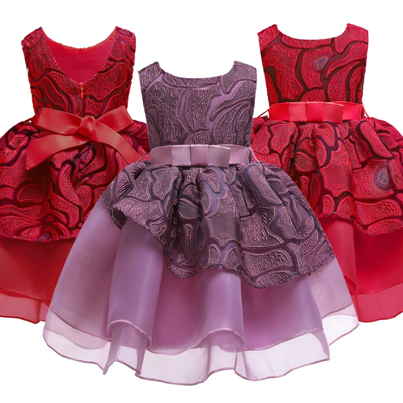 

Flower Girl Dress Formal 3-8Y Floral Baby Girls Dresses Lace Princess Vestidos Wedding Party Children Clothes Birthday Clothing