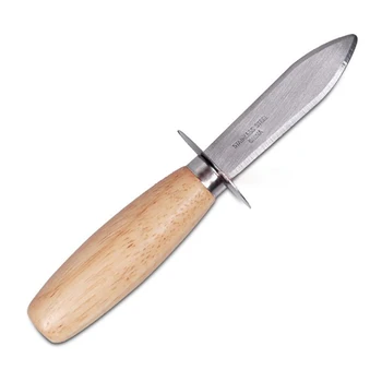 

1PC Stainless Steel Oyster Knife Seafood Knives Shucking Sharp-edged Shell Opener Oyster Knife Tool With Wooden Handle 15.6cm