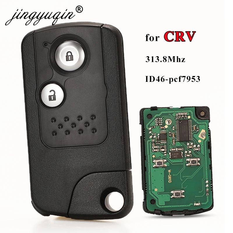 Jingyuqin-2-pulsanti-Full-Smart-Remote-KeylessGo-Fob-313-8MHZ-con-Chip-ID46-pcf7953-per-chiave.jpg Keyforkess 2 pulsanti Full Smart Remote KeylessGo Fob 313.8MHZ con Chip ID46 pcf7953 per chiave auto Honda CRV - Jingyuqin 2 pulsanti Full Smart Remote KeylessGo Fob 313 8MHZ con Chip ID46 pcf7953 per chiave