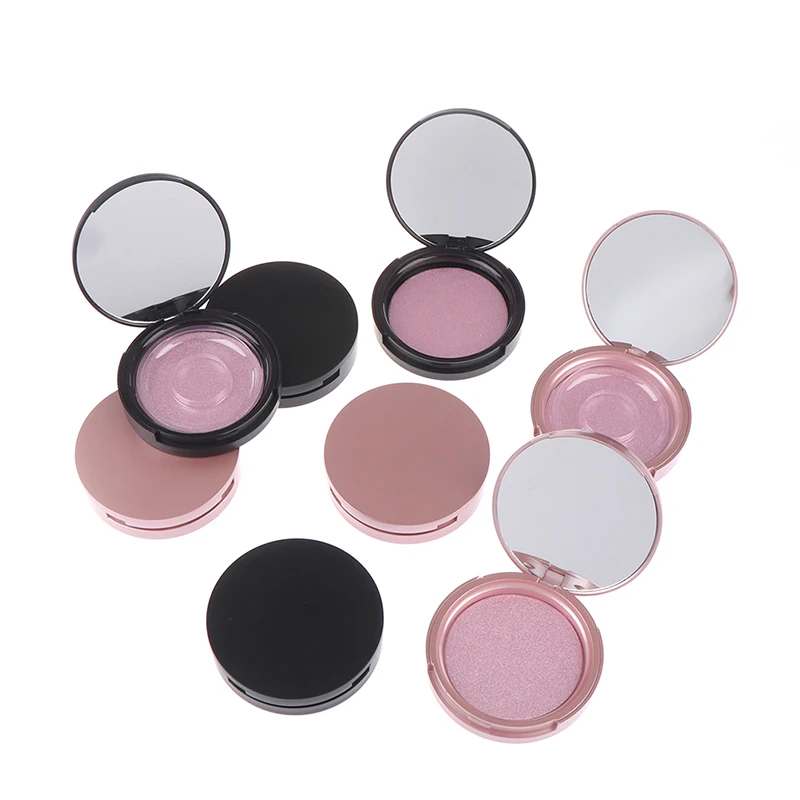 Empty Eyelash Packaging Box Lashes Mirror Case Eyelashes Package Storage Boxes Round Makeup Lashes Holder Container Organizer