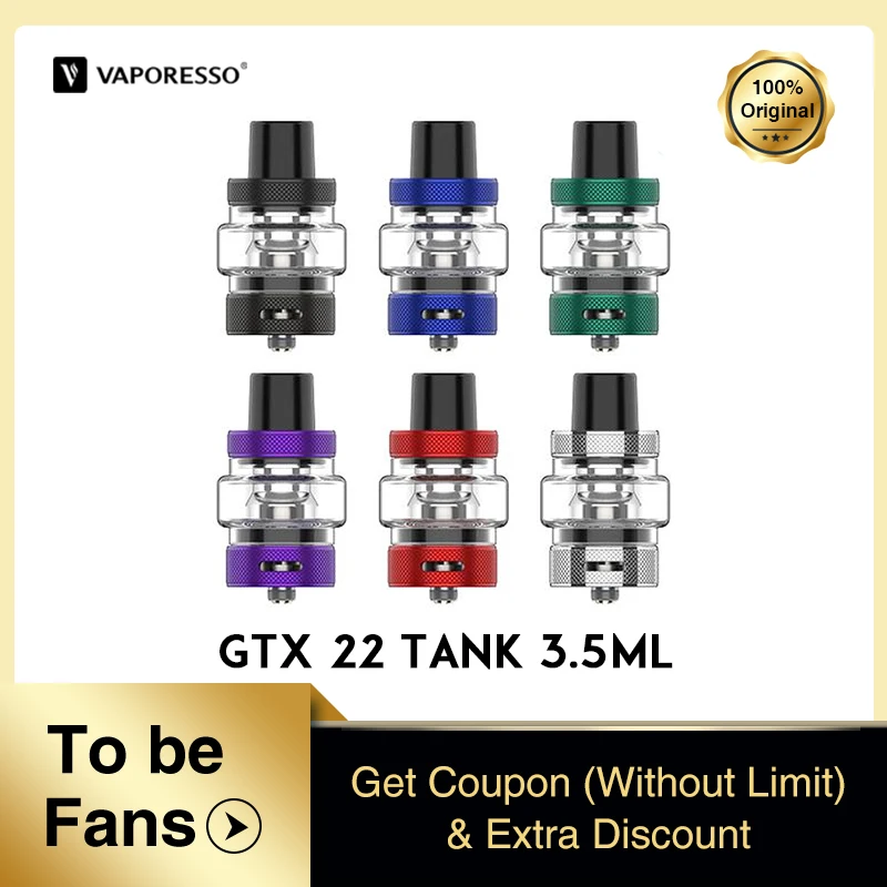 Vaporesso GTX 22 Tank MTL RTA атомайзер для RDA Vape Pod электронная сигарета бак капельная кальян