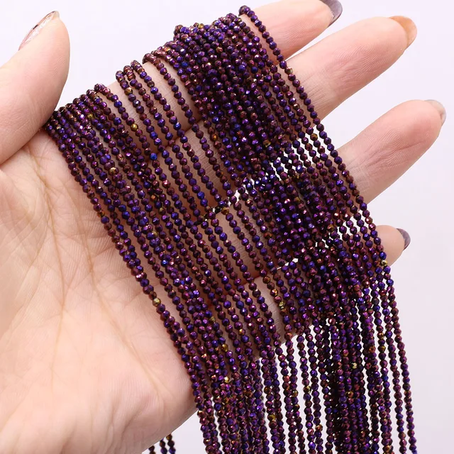 Natural Stone Shiny Quartzs Beads Small Faceted Spinel Bead for Jewelry Making Diy Necklace Bracelet Accessories 14inch D