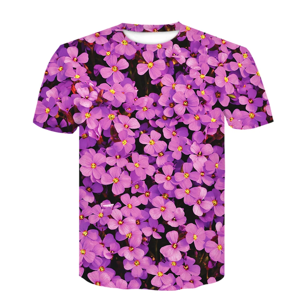 Summer New Fashion Men Flowers Butterflies graphic t shirts 3D