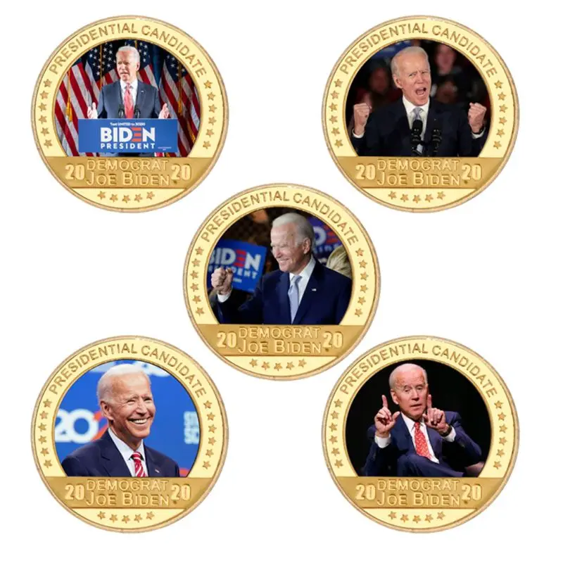 Металлические Монеты Biden с позолоченным золотом 40 мм 2020 год|Безвалютные монеты| |