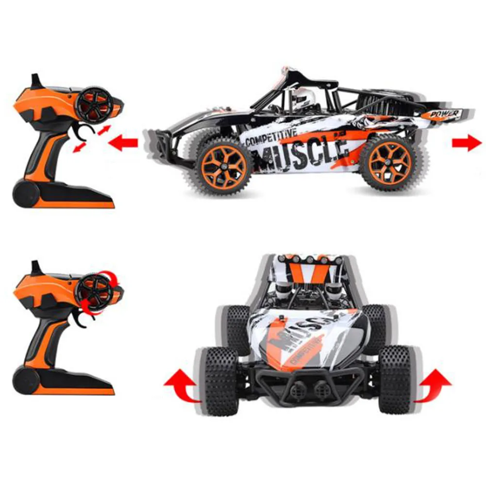 1:18 Масштаб Багги детская игрушка RC Автомобиль Дистанционное управление подарок гоночный грузовик высокая скорость внедорожника радио управление led 2,4 ГГц электромобиль