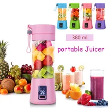 380ml USB Rechargeable Portable Juice Blender Mini Juicer Cup Fruit Mixer Milkshake Bottle Mixing Machine Baby Food dropshipping