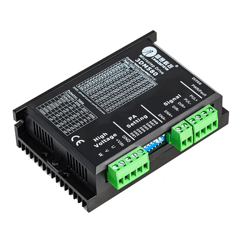 Leadshine 3DM580 шаговый двигатель драйвер 3 фазы напряжение 18~ 50VDC ток 1,0~ 8.0A