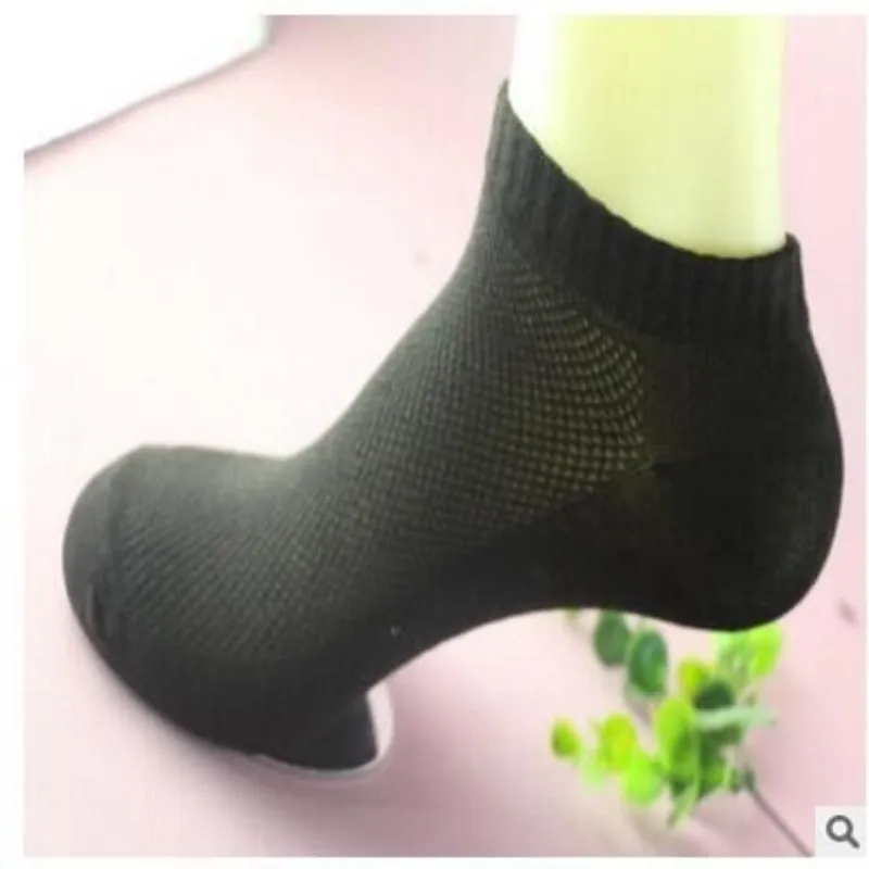 Мужские короткие Дышащие носки, однотонные сетчатые носки высокого качества, низкие невидимые носки-башмачки, тапочки, удобные мужские носки до лодыжки