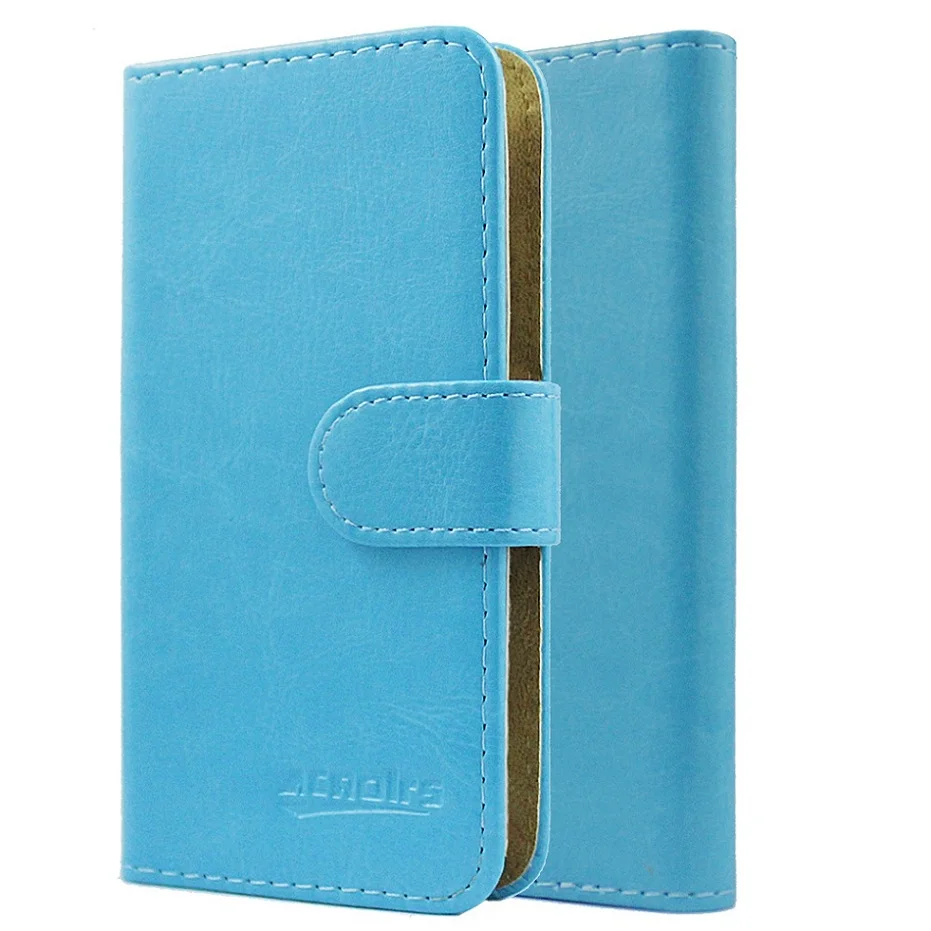 Blue For Lenovo A1000 Case 6 Colors Flip Soft Leather Crazy Horse Phone Cover For Lenovo A 1000 Stand Function Cases Card Wallet - Цвет: Blue