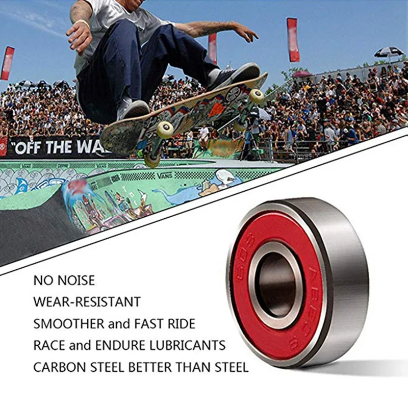 10 шт. 608 ABEC-11 скейт скутер без шума масло смазывается гладкие скейт подшипники для скутера Longboard скорость роликовые коньки подшипник