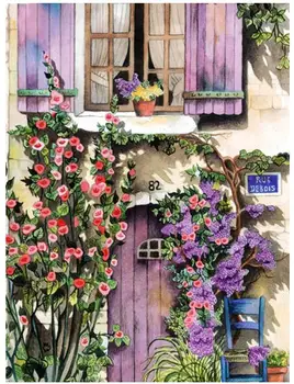 

Wedding Embroidery Mosaic Craft Window Flowers Diamond Painting Kit Bead Picture Wall Paper Rhinestones Draw Christmas Gift New