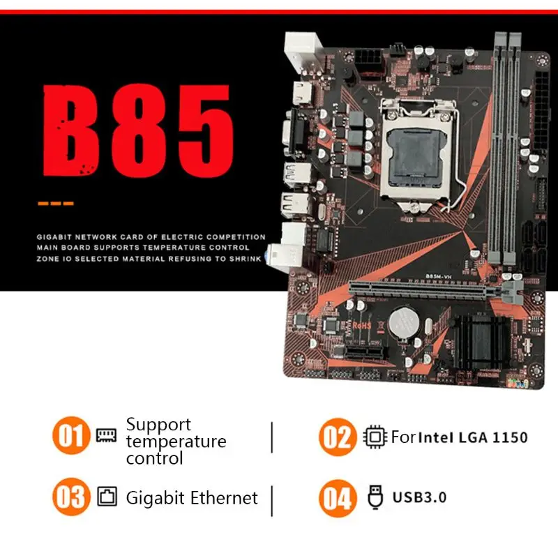 

B85M-VH Desktop Computer Motherboard LGA 1150 USB 3.0 16G DDR3 Mainboard Module