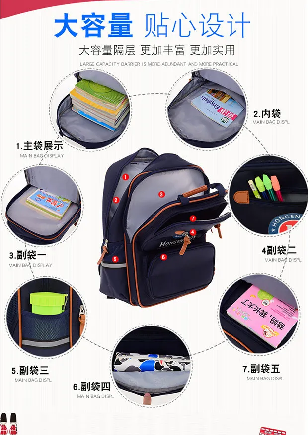 

Schoolbag for Elementary School Students Name Printed Words Printed Logo Training School Bag Pattern Set Unisex CHILDREN'S Schoo