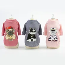 10 шт./лот летние рубашки для собак с рисунком в полоску жилет для кошек и собак хлопковые футболки Одежда для собак