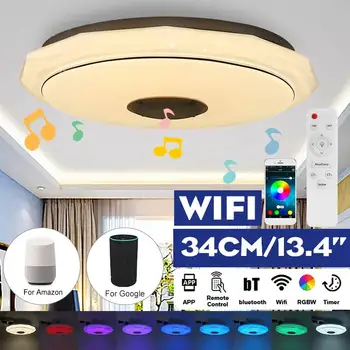 

WIFI Audio Control Modern RGB Dimmable LED Ceiling Light 36W APP bluetooth Music Light Surface Mounted AC85-265V Home Lighting