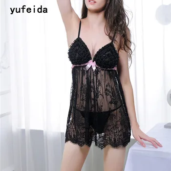 

YUFEIDA New Women's Nightgown Baby Doll Sexy Lingerie Sexy Sleepwear Night Dress Women Sleepwear Night Gown Womens Clothing