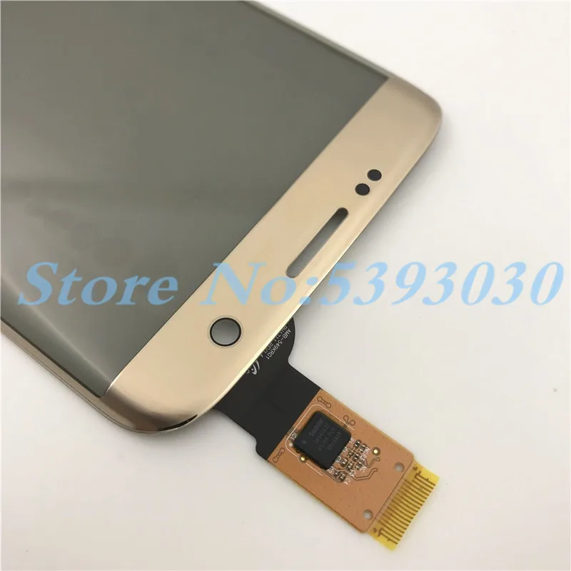 Протестировано 5,5 дюймов для samsung Galaxy S7 Edge G935 G935F сенсорный экран дигитайзер ЖК внешняя панель Переднее стекло+ логотип