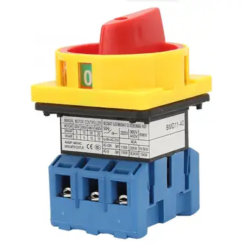 

40A/63A Load Circuit Breaker Switch 3-Pole 2-Position Rotary Cam On-Off Power Switch for Machine Tools Machinery Chemicals