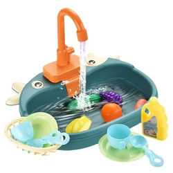 Jouets de cuisine pour enfants, Simulation de lave vaisselle électrique, Simulation de nourriture, Mini ensemble de cuisine éducatif pour enfants 