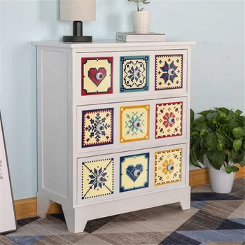 

9pcs Square self adhesive mosaic tile sticker waterproof pvc wallpaper furniture sticker Mural Tile Vinyl Wall Decals home decor