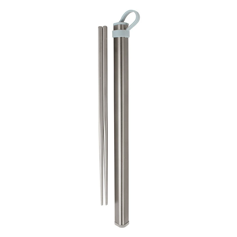 

Titanium Chopsticks Set Reusable Pure Titanium Anti-Scalding Food Sticks Food Chopsticks with Storage Box for Outdoor Home Campi