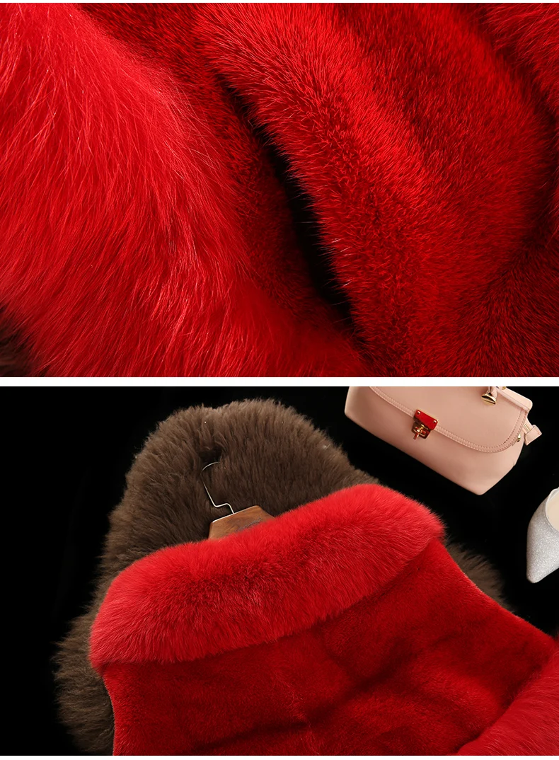 inverno полностью из норки colete de pele das mulheres curto moda generosa gola de pele de raposa colete de pele de vison