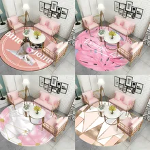 Персидский стиль, круглые ковры для гостиной, спальни, коврики для детской комнаты, декоративный коврик для учебы, кофе, ковер напольный коврик, детский коврик игровой