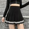 Vintage Korean Style Patchwork Skirt Harajuku JK Black Pleated Skirts Gothic Streetwear High Waist Mini Skirt Women Punk Skirt ► Photo 3/6