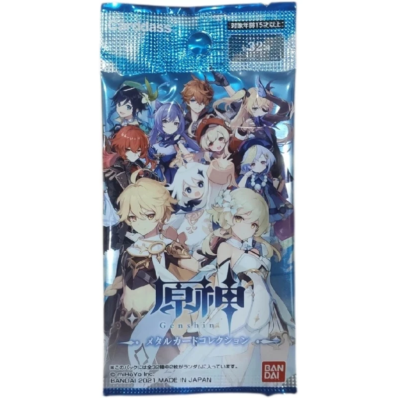 Game Genshin Impact Bandai Metal Card Collection Original Box Blind Box Diluc Klee Keqing 40 Pcs Collector's Edition Lucky Boxs Game Genshin Impact Bandai Metal Card Collection Original Box Blind Box Diluc Klee Keqing 40 Pcs Collector's Edition Lucky Boxs