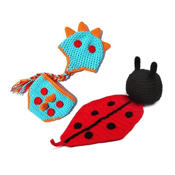 

Newborn Boy Girl Crochet Knitted Baby Outfits Costume Set Photography Photo Prop-Beetle +Gift Pattern Send Randomly Beetle & Pho