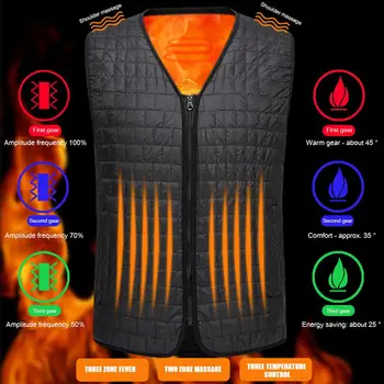 

USB Infrared Heated Vest Men Women Unisex Winter Outdoor Thermal Electric Heating Jacket Waistcoat for Camping Hiking Cycling