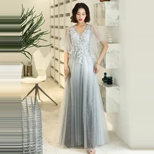 Это Yiiya вечернее платье Кружева v-образным вырезом Формальные платья длинного размера плюс вечерние платья элегантные Cystal Бисероплетение robe de soiree LF168
