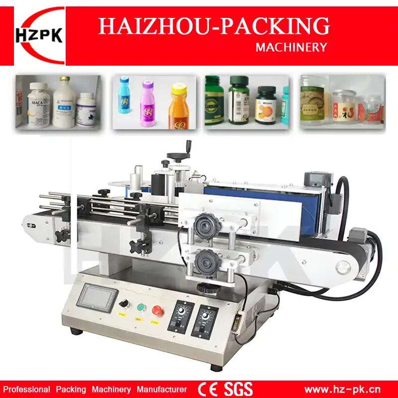 automatic round bottle labeling machine labeler with code printer