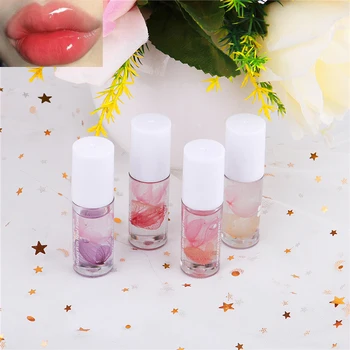 

Winter Moisturizing Lip Balm Lip Oil Lip Plumper Makeup Lipstick Lips Nutritious Clear Roller Ball Dried Flowers Lip Essence