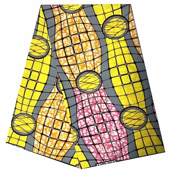 

2020 high quality african wax 6 yards of african fabric print african wax fabric for women dress wholesale