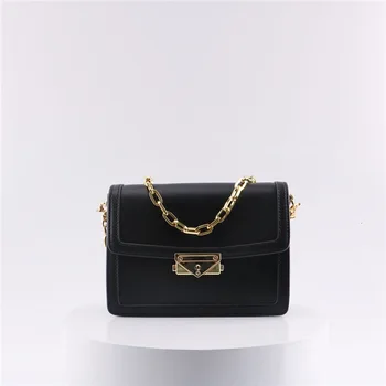 

2019 More Interlayer Organ Single Shoulder Span Woman Package Genuine Leather Texture Joker Single Shoulder Span Package