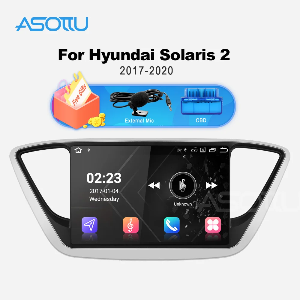 Asottu HY603 android 9 0 PX6 автомобильный DVD gps для Hyundai solaris 2 verna 2017 2018 2019 головное устройство