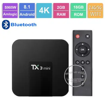 

TX3 mini Smart TV BOX 1GB/8GB 2GB/16GB Tx3 mini android Android 7.12 newest version Amlogic S905W up to 2.0 GHz TX3mini TV BOX