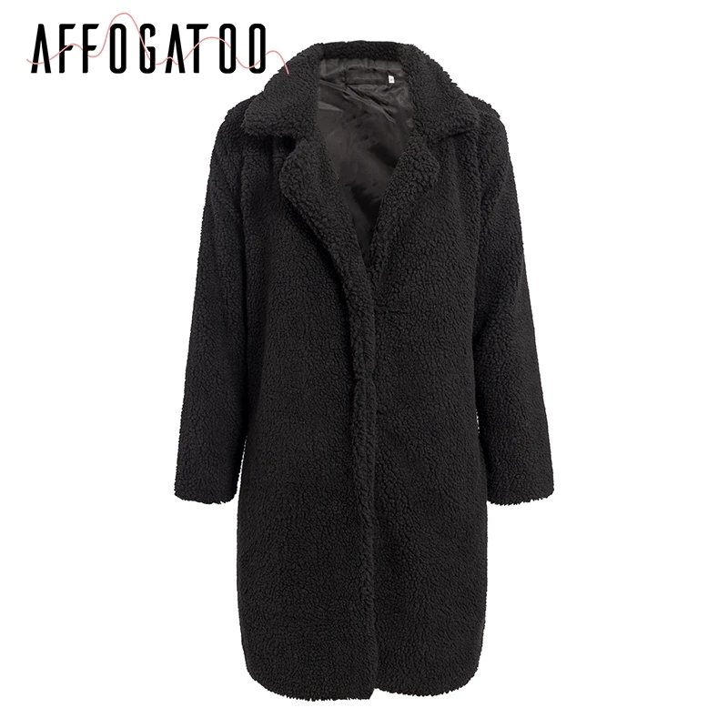 Afogafoo/повседневное теплое Женское пальто из искусственного меха; сезон осень-зима; Толстый плюшевый пиджак; пальто; уличная женская верхняя одежда; большие размеры