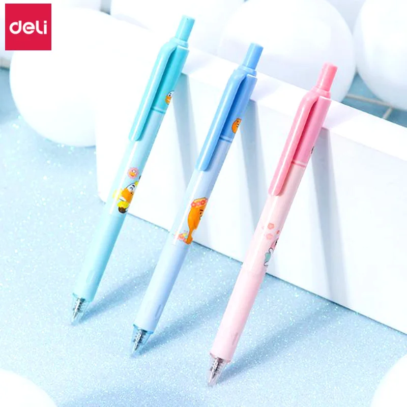 2 Pcs Deli Kakao Friends Gel Pens 0.38mm Cartoon Cute Pen Cool Pen Korean  Stationery Pens Kawaii School Supplies Kids Gift Prize - AliExpress