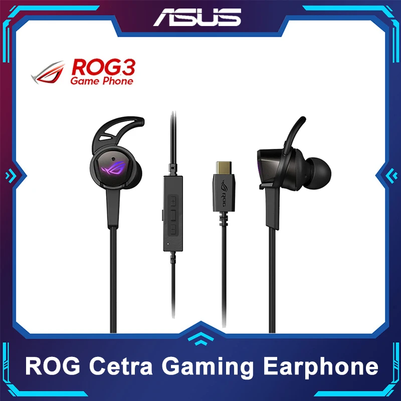 ASUS ROG RGB Cetra наушники вкладыши 7 1 каналов USB Type C Игровые ANC активное