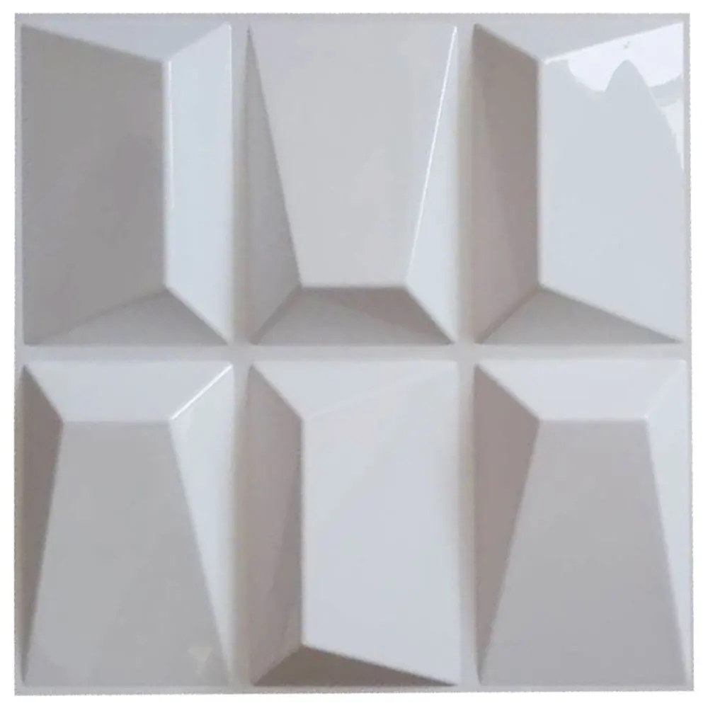 3DARTWALL 19,7 дюймов X 19,7 дюймов неправильный прямоугольник дизайн декоративные 3D настенные панели Белый 48 упаковок плитки - Цвет: A06026-4