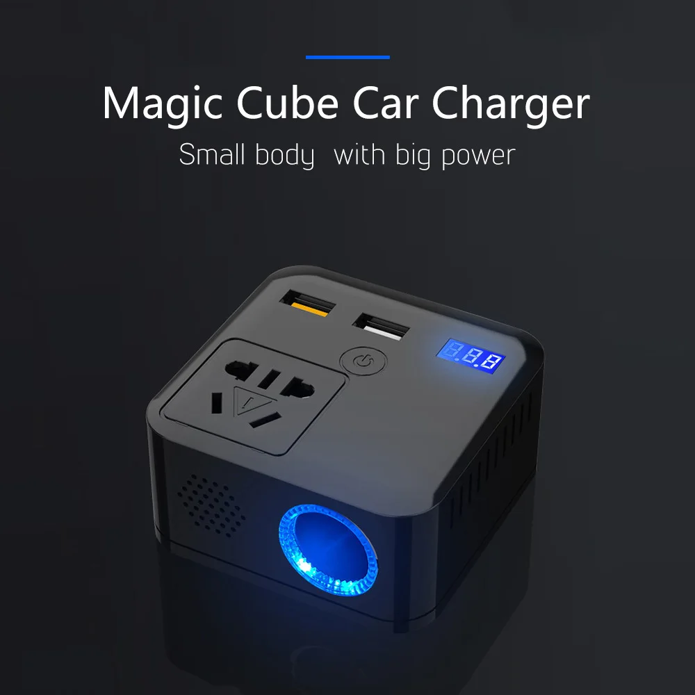 

DC12V 24V To AC220V 150W Sine WaveCar Inverter QC3.0 Fast Charger USB Home Power Socket Intelligent Multi-function Converter